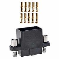 Harwin M80-4851842 Power to the Board 9+9 Pos. Female DIL 22AWG Cable Conn. Kit, Extended Wall, Jackscrews