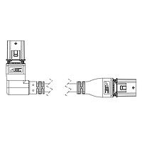 Anderson Power Products 2031KL3-BK Double Ended T-LATCH PLG to RIGHT ANGLE 3M 14 AWG ST