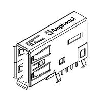 Amphenol Commercial Products GSB4116343HR USB Type A Connectors USB 3.1 GEN2 STD A RECP UPRIGHT DIP