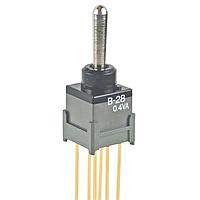 NKK Switches B28AW Process Sealed Subminiature Antistatic Toggles (ON)OFF(ON) .394 BAT EXTENDED PC .4VA