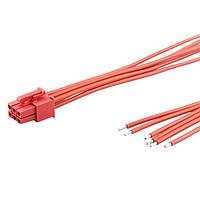 Molex 226245-1063 Discrete Wire Mini-Fit Versa Color-to-Pigtail CBL ASSY 4.2P DR 300mm Lgth 6 Ckt Red