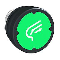 SCHNEIDER ZB4BC38028RA Sealed 22MM HARSH PB, GREEN W/ MARKING,ROTATE 90