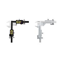 Asimeto 330-51-0 Gear Tooth Calipers (M1-25, ± 0.03mm)