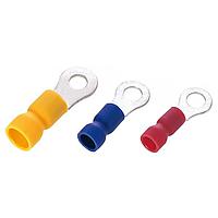 KS Terminals DRVE3-1 Butted Seam Vinyl, Easy Entry DIN 46237 Ring, 22-16 AWG, #4