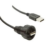 Bulgin PXP0020/A/0M50/A USB Cable Flex USB A Male to USB A Male Cable Assembly 0.5m