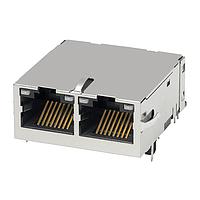 Bel Magnetic Solutions G54-2NNC-143H Bel MagJack 1X2 10G Tab Up Low Profile 0 to 85C No LED