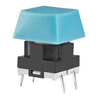 NKK Switches JB15HAP-1G Tactile Switches OFF-(ON) HI OPR FRCE EXT ACT SCLP BLU CAP