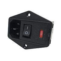 Corcom - TE Connectivity PE0SXDH6B Inlets 6A DUAL FUSE HORIZONTAL MOUNT