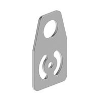 Banner Engineering SMBAMS18P Sensor Hardware Bracket: Flat SMBAMS series with 18 mm; hole for mounting sensors; Articulation slots for 90 plus degree rotation; 12-ga. (2.6 mm) Cold-rolled Steel