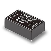 Cincon EC6A07 Isolated DC-DC Converter, 7.5 Watt, 2:1 Input Range, 9-18VDC Input, 3.3VDC Output, DIP 1.25x0.80x0.40"