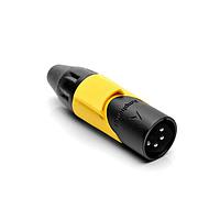 Amphenol Audio AX4MB4M Connectors 4P PIN M PLUG BLK W YLW MRK SLEEVE