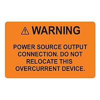HellermannTyton 596-00883 Solar Label Solar Label, WARNING POWER SOURCE, 2.0" x 1.25", VL, Orange, 50/roll