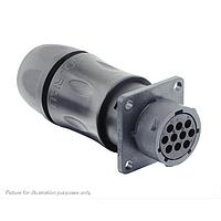 Eaton Souriau-Sunbank UTSX7JC1210SX Receptacles Jam nut receptacle, with cable gland backshell, for 10 female contacts, IP68/69K, keying X