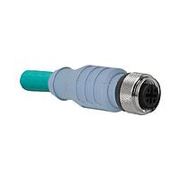 Panduit ICD35T2NTL15M Cat 5e IndustrialNet Cordset - M12 Female D-cod