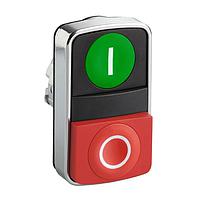 SCHNEIDER ZB4BL7341 Dual Button METAL FLUSH 2 BUTTON PILOT GREEN/RED