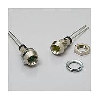 BIVAR MPR3SGC Indicators Panel Mount LED Assembly, 3 mm Super Green LED w\ Water Clear Lens,  No Wire