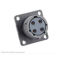 Eaton Souriau-Sunbank UTSX012E4S Receptacles Square flange receptacle, without backshell, with 4 female solder contacts, IP68/69K in unmated conditions