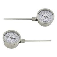 Dwyer BTLS34041 Bimetal Thermometers for Confined Spaces – Horizontal Mount, Quick Readings (160 °F, 1/2 in, NPT Male, 4 in)