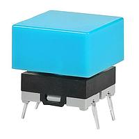 NKK Switches JB15HKP-2G Tactile Switches OFF(ON) HI OPER ACTR BLUE FLAT CAP PC