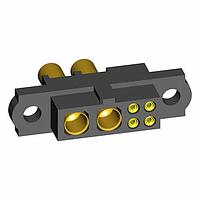 Harwin M80-4D1040500-02-327-00-000 Heavy Duty Power Connectors Datamate 2-Row Mix-Tek Female Crimp Connector, No jackscrews, 4 x Large Bore (22 AWG) signal contacts, 2 x 16 AWG Power contacts