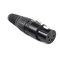 Io Audio Technologies IO-XLR4-F-BK Connectors Professional 4-Pin XLR Receptacle, Female