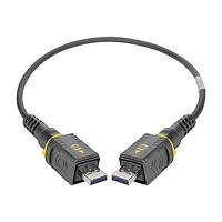 HARTING 09454452901 USB Cables / IEEE 1394 Cables HARTING PushPull V4 v2.0 USB 3.0 Type A, Cable Assembly, 2xHARTING PushPull, PVC, 1.0m