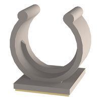 Essentra Components 22SL0625ADCLIP Split Loom Clip Corrugated Tube Clip, Adhesive Mount, 5/8 in