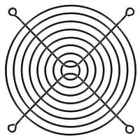 Qualtek Electronics 08170-02 Guard 120mm Wire Form Fan Guard, Black E.D. Finish