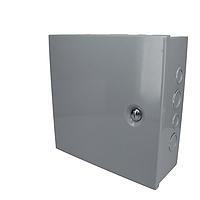Bud Industries JBH-4960-KO Knockout Hinged Junction Box with Knockouts (10 X 10 X 4 In)