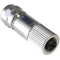 Bulgin PXMBNI12FBF04TSCPG7 Straight M12 T-Code 4P/F Assembly Connector