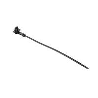 HellermannTyton 157-00523 Cable Ties 1-Piece Cable Tie/Fir Tree Mount with Disc, 9"L, 6.2 - 13.0 mm, PA66HIRHSUV, Black,