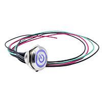 E-Switch SV4FW3SS-641 Anti-Vandal ANTI-VANDAL, 2A 36VDC, SPST Off-(On), Panel Mount, Front Wire Leads 500mm
