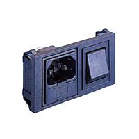 Bulgin BZH15/Z0000/12 Inlets C14 TWIN FUSED INLET DP GREEN NEON SWITC