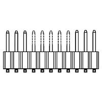 Amphenol Commercial Products G802M008312YEU Pin Strip Pin Header 1.27mm Pitch STR,SMT, 2x4Pin,Full Gold Flash,LCP,3.05mm*2.5mm_5.84mm,T&R W/CAP