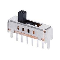 Same Sky (formerly CUI Devices) SLW-1477944-3A-S-D Slide Switch 14.7 x 7.9 x 4.4 mm, 3 mm Raised Slide Actuator, Through Hole