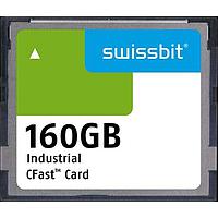 Swissbit SFCA160GH1AO2TO-C-8C-22P-STD Memory Cards Industrial CFast Card, F-86, 160 GB, 3D PSLC Flash, 0C to +70C