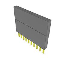 Samtec ESQ-110-44-G-S Sockets Elevated Socket Strip, 0.100" Pitch