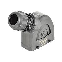 HARTING 19431160528 Hoods HAN-ECO 10B DBL LVR SD ENTRY, M40 W/ GLN