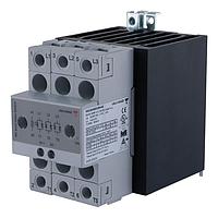Carlo Gavazzi RGC3A60D25KKE Solid State Relays 3-pole DIN-rail mount SSR, Zero-cross switching, Operating voltage (Ue): 42 - 660 Vac (1200 Vp), Rated current (Ie): 25 Aac, Control voltage (Uc): 5 - 32 Vdc, Built-in overvoltage protection