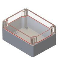 Serpac RB65P12C20G Watertight PLASTIC BOX WATERTIGHT ENCLOSURE CLEAR/GRAY (6.30 x 4.72 x 3.20 in)