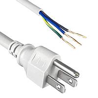 Qualtek Electronics 211017-06 No Receptacle Power Cord SJT, 3X18 GRAY 6" 125V 10A