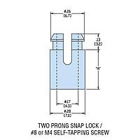 Heyco 10656 Force Fit HSRS8-14 NATURAL NYL PCB Support
