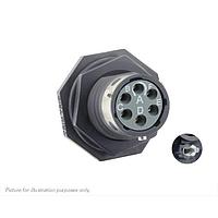 Eaton Souriau-Sunbank UTGX710D6S32 Receptacles Jam nut receptacle & hold down clips,without backshell, with 6 female PCB contacts, IP68/69K in unmated conditions