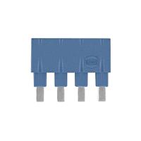 HARTING 09330009843 Heavy Duty Power Connectors Han ES Press plug-in jumper 1x4 (along row) blue