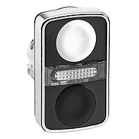 SCHNEIDER ZB4BW7A1720 Momentary METAL ILLUM FLUSH 2 BTTN PILOT WHT/BLK