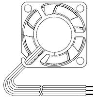 Sunon MF25100V1-1000U-G99 Axial Axial Fan, 25x25x10mm, 5VDC, 3.5CFM, 0.25"H2O, Vapo, 3x Wire, Auto Restart, Tach