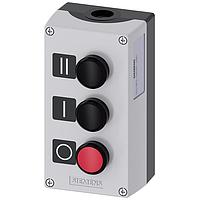 SIEMENS 3SU18030AD002AB1 Pushbutton ENC PLASTIC,3-PUSHBUTTONS, BLK, BLK, RED