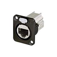 NEUTRIK NE8FDX-P6-B XLR RECP CAT6A D series SHD feedthrough, blk