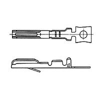 Hirose Electric QR/P1-PC2A-211(12) Rack & Panel Connectors CRIMP CONTACT SIGNL TERM THIN WIRE
