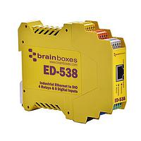 Brainboxes ED-538 Ethernet to Digital I/Os Ethernet to 4 x Relay + 8 Digital Inputs